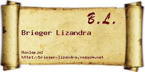 Brieger Lizandra névjegykártya